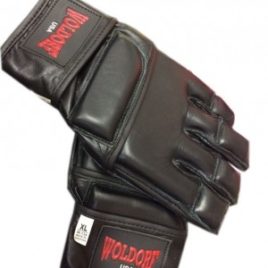 WOLDORF USA MMA Gloves Leather Open Palm Style Grappling Mixed Martial Art Glove 